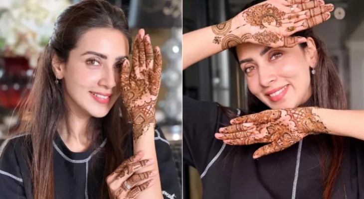 ঈদে মেহেদি রাঙা হাতে ভক্তদের নজর কাড়লেন মিম